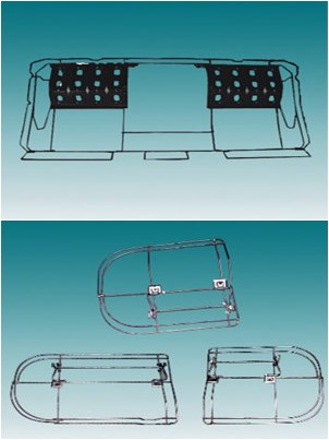 汽車后排座椅鋼絲骨架